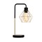 Modern Gold Geometric Table Lamp Diamond Cage Shade Bedside Light for Bedroom, Office, or Living Room UL Certified, E26 Bulb Compatible, Elegant Industrial Decor